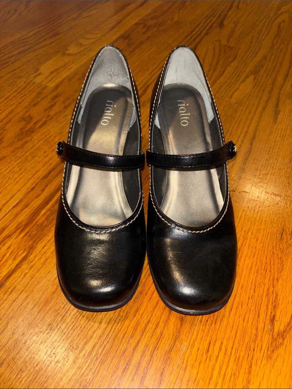 Rialto Black Patent Mary Jane Pumps